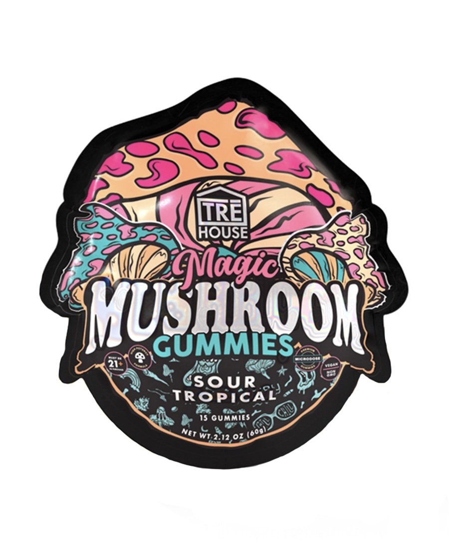 Magic Mushrooms Sour Tropical Tre House Magic Mushroom Gummies