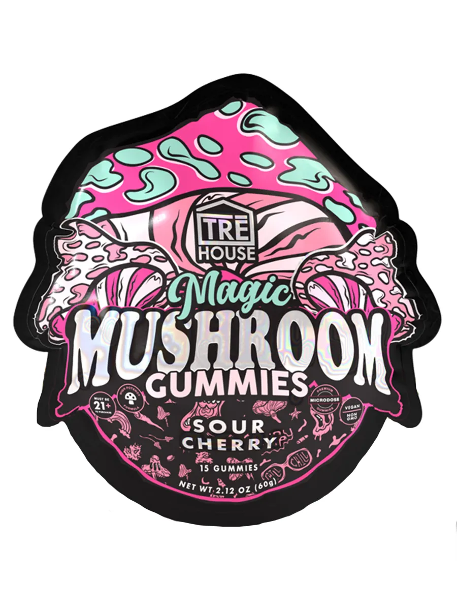 Magic Mushrooms Sour Cherry Tre House Magic Mushroom Gummies