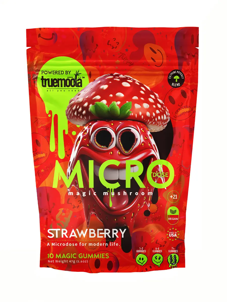 Magic Mushrooms Strawberry Truemoola Micro Magic Mushroom Gummies 10ct