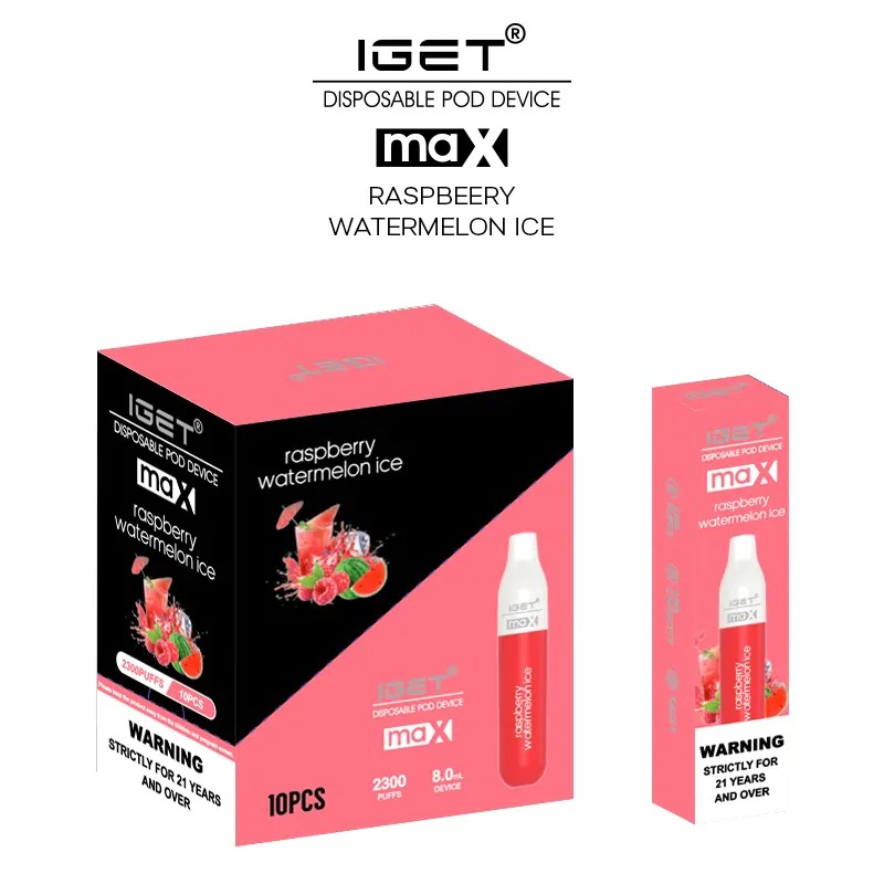 Vaporizers Direct iGET® MAX – Raspberry Watermelon ice (10PCs)