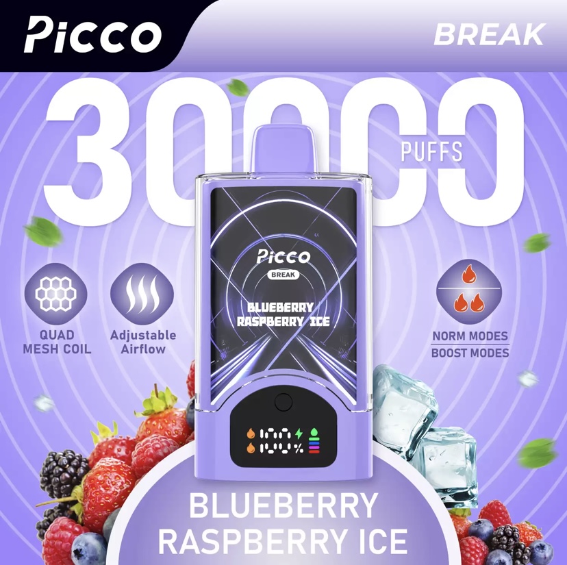Picco Picco Break 30000 Puffs – Blueberry Raspberry Ice