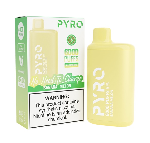PYRO PYRO 6000 PUFF Banana Melon