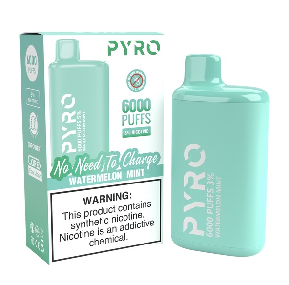 PYRO PYRO 6000 PUFF Watermelon  Mint