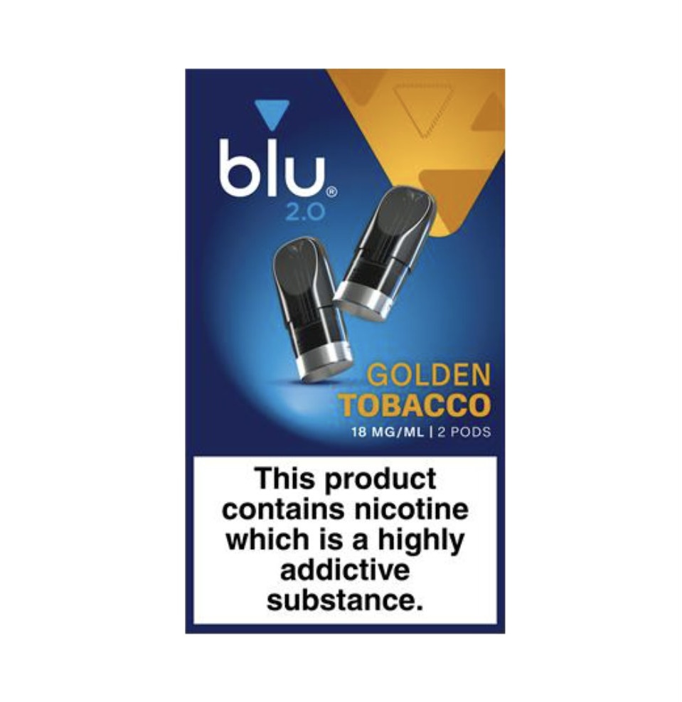 Blu Blu 2.0 Golden Tobacco E Liquid Pods - 2 Pack